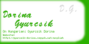 dorina gyurcsik business card